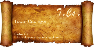 Topa Csongor névjegykártya