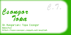 csongor topa business card